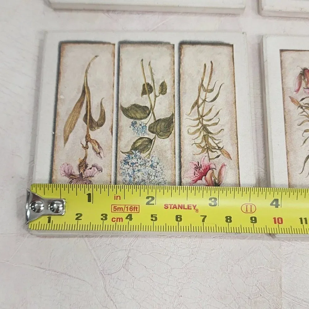 Vintage‎ Flower Themed Coasters Spring Decor Cork Backed